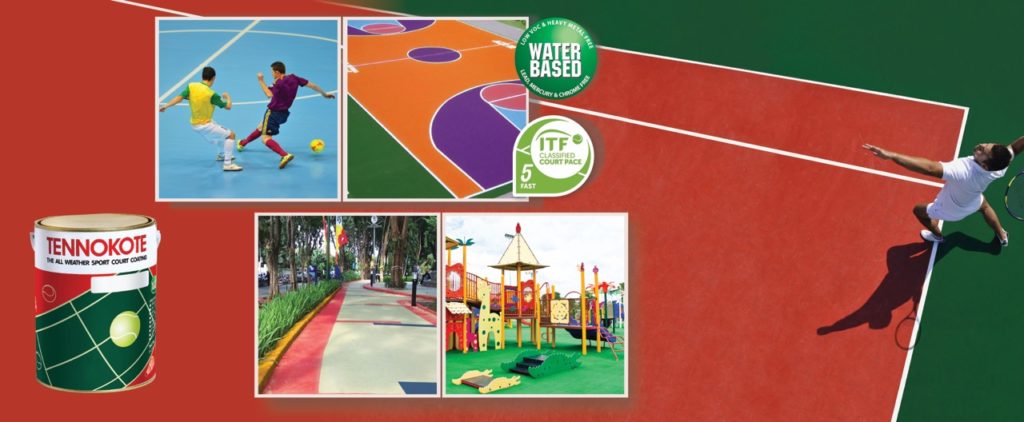 Tennokote TNK-1000 WA Cat Lapangan Olahraga Terbaik, Kuat, dan Tidak Licin