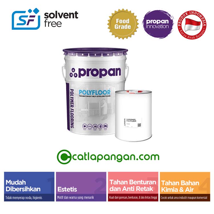 Cat Lantai PFT-215 M-2K SF Color Sand Green-20Kgs Polyfloor Epoxy Propan