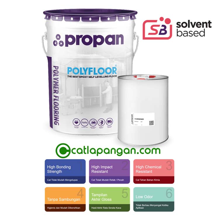 Cat Lantai PFT-293-2K AS SF Maize Yellow 2328-20Kgs Polyfloor Epoxy Propan